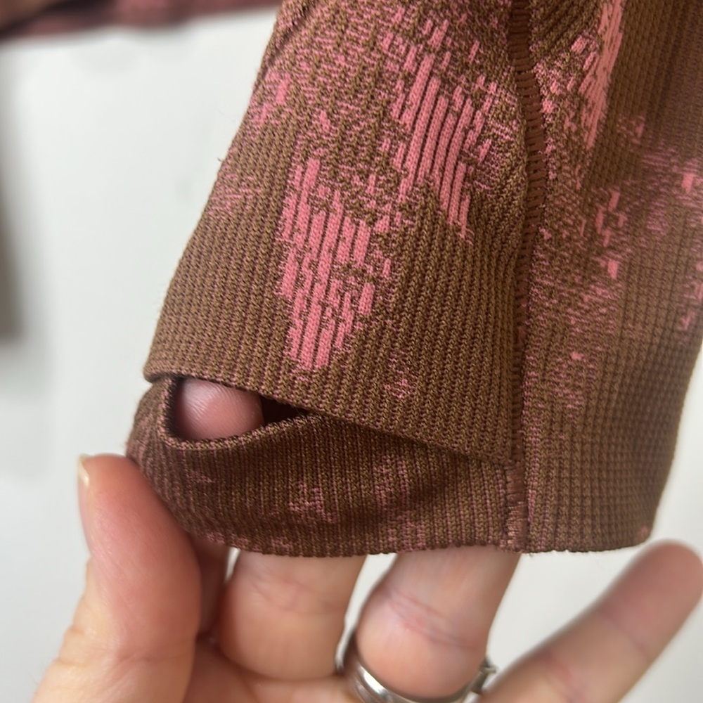 Lululemon Swiftly Tech Shirt 2.0 Shadow Bloom Roasted Brown/Brier Rose Size 16 - Picture 10 of 16